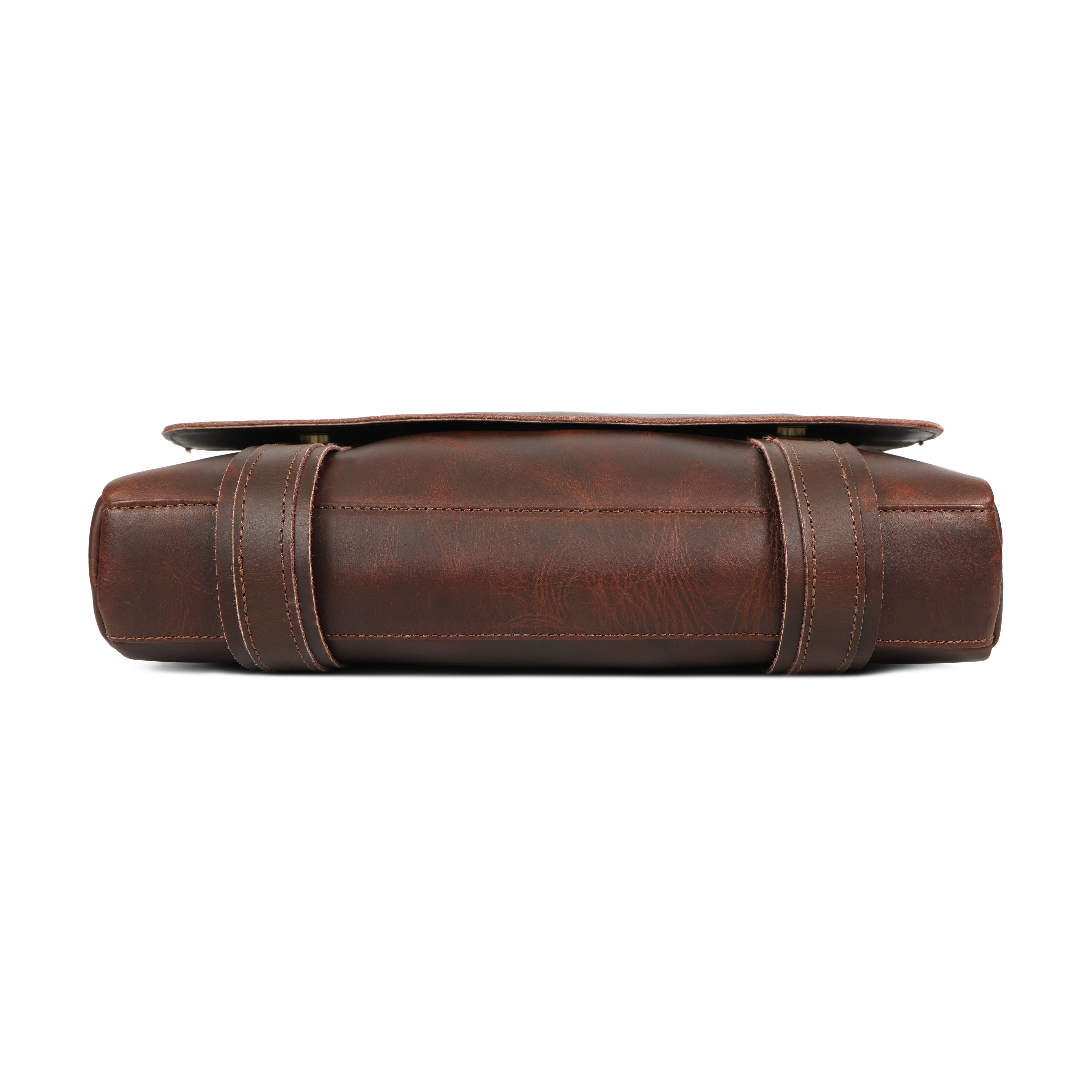 Brice Buffalo Leather Messenger Bag for Men