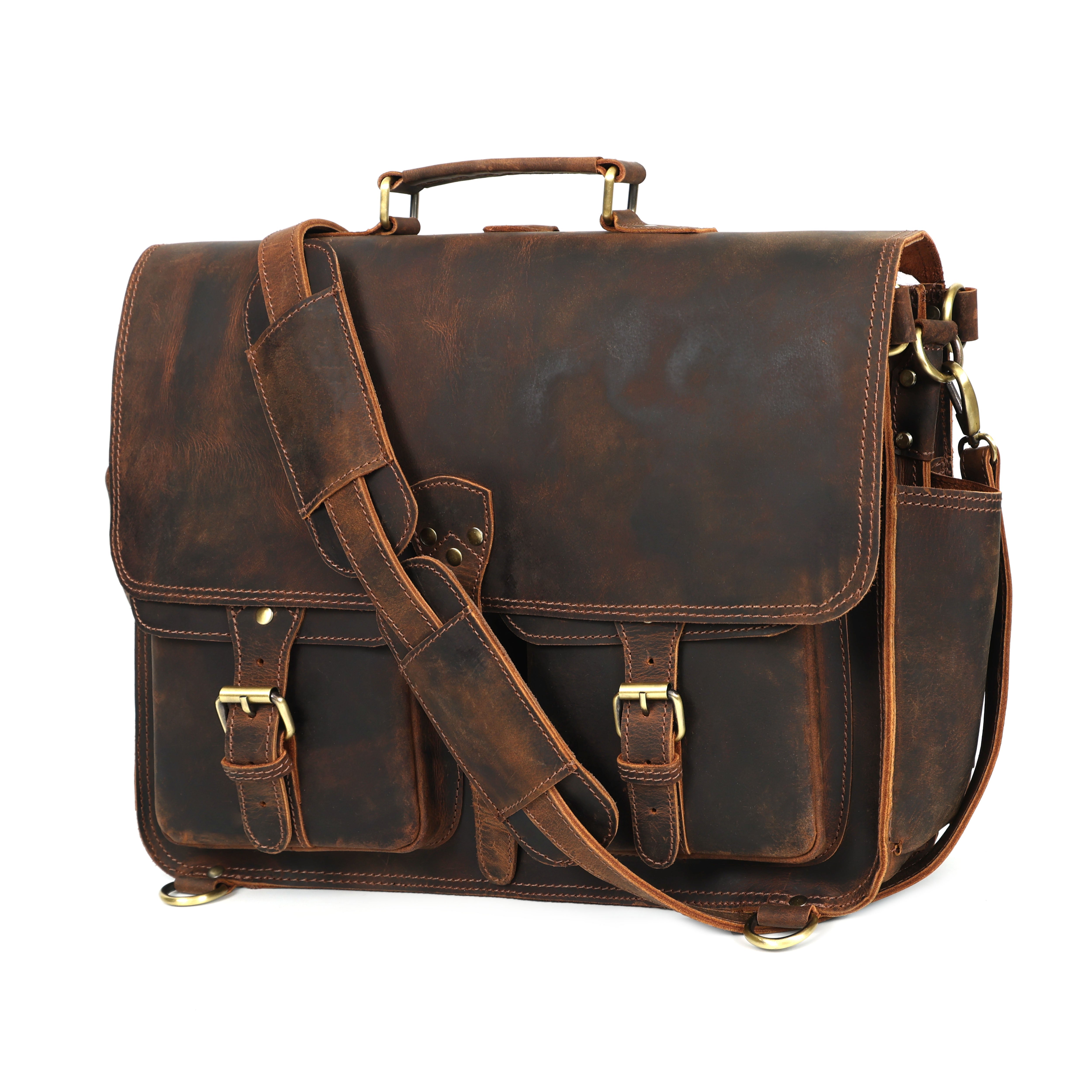 Cody Buffalo Leather Briefcase