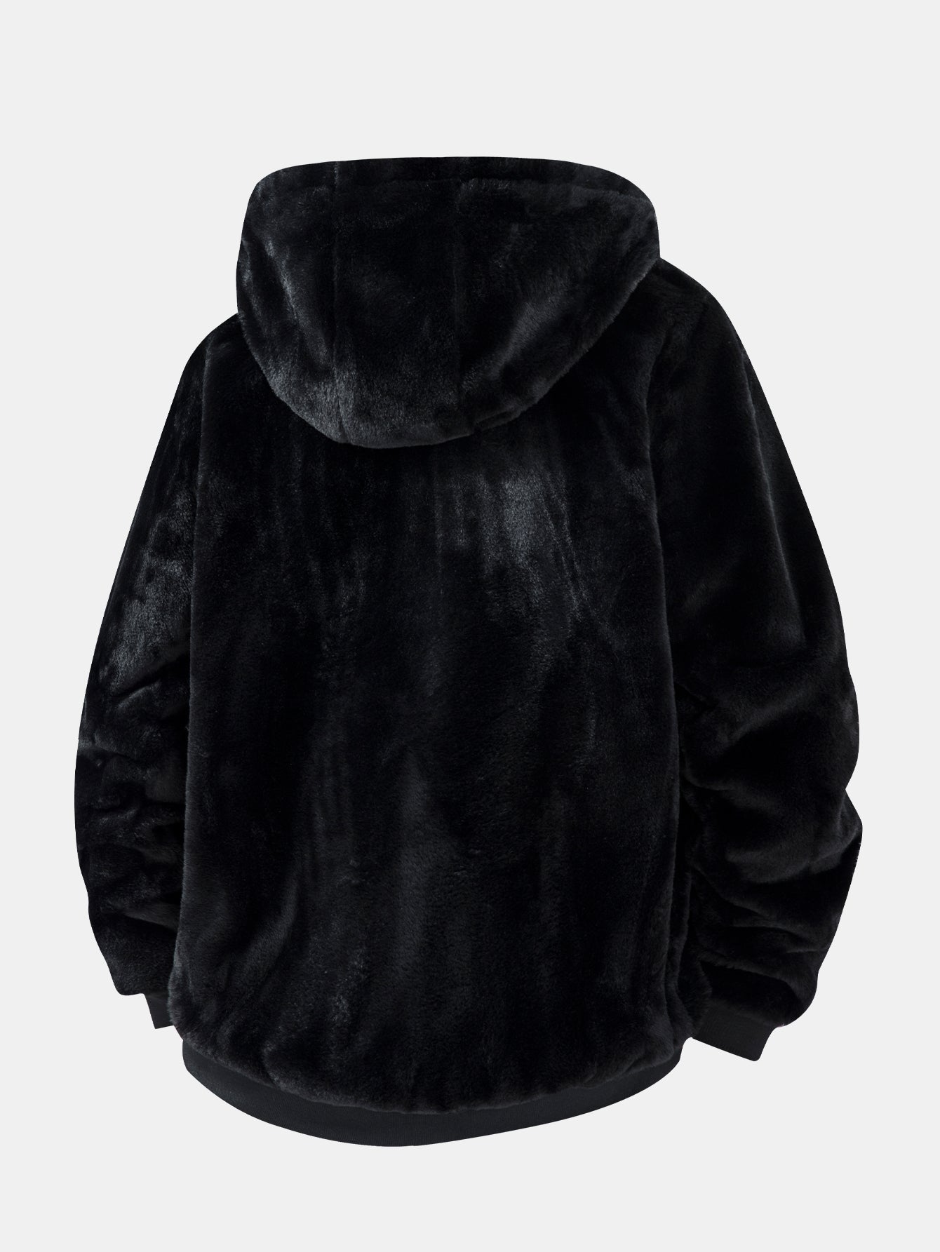 Animal Print Faux Fur Hooded Jacket