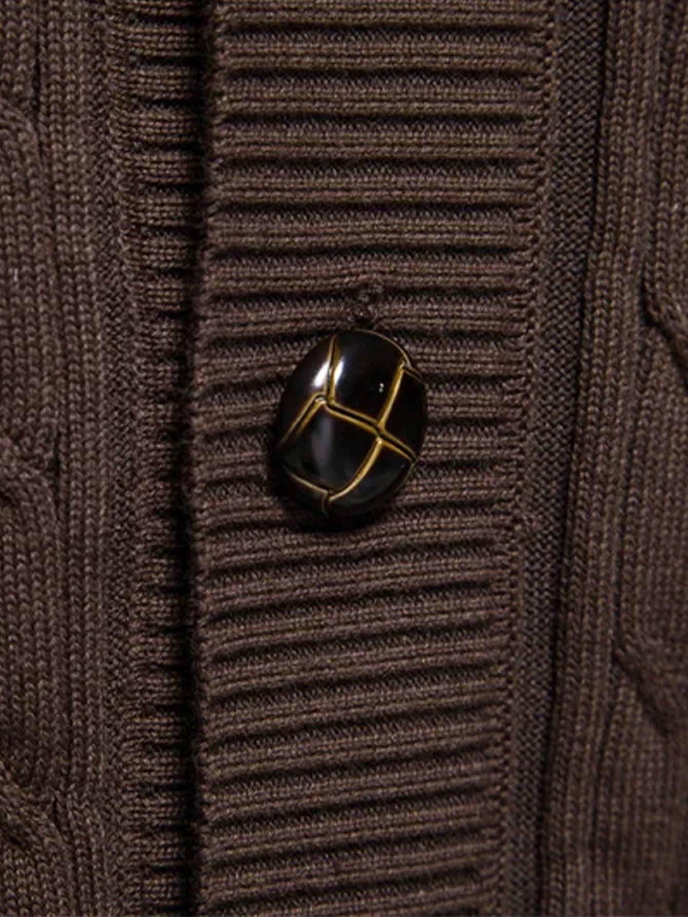 Geometric Jacquard Shawl Collar Cardigan Sweater