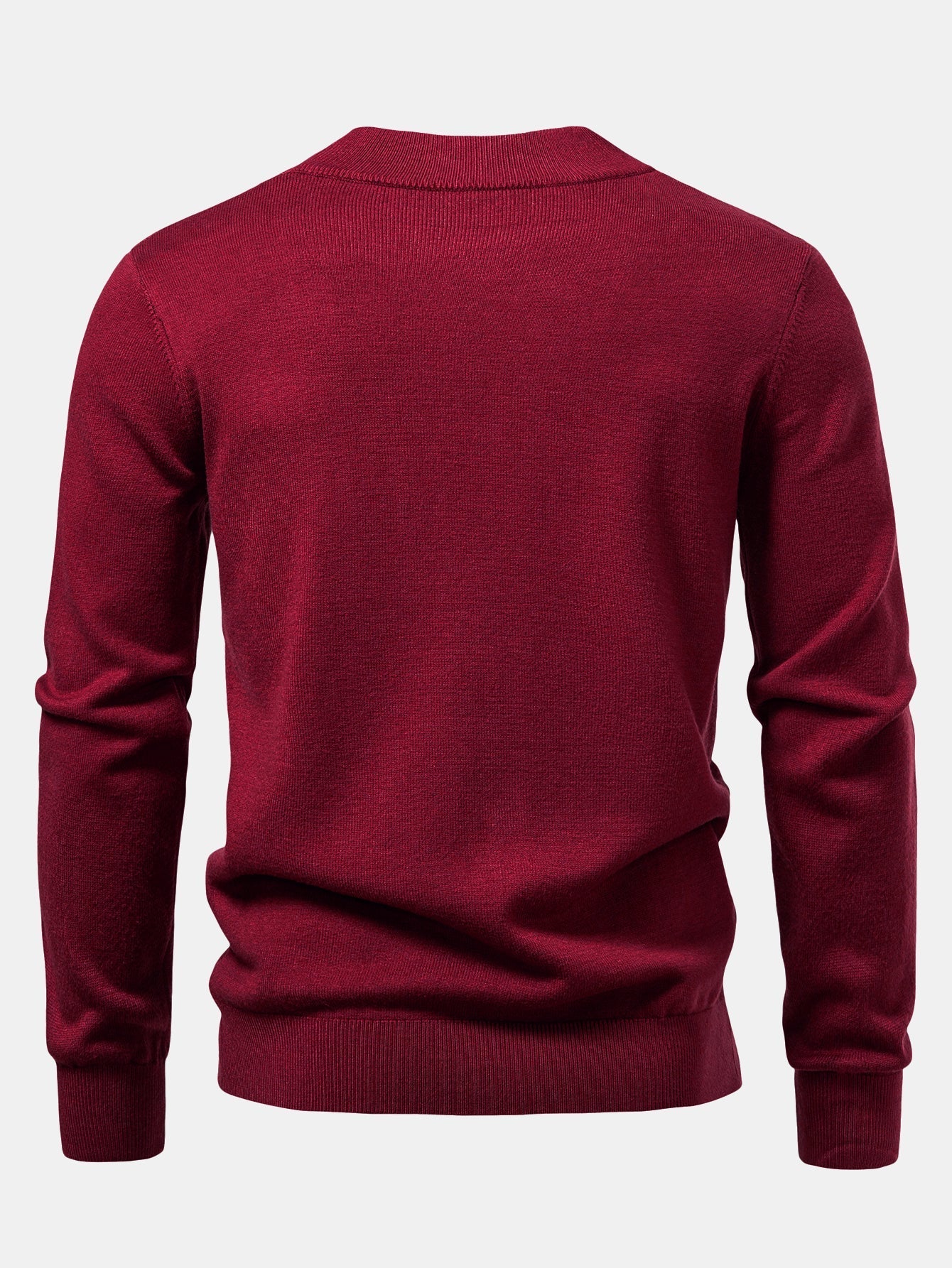 Geometric Jacquard Mock Neck Sweater