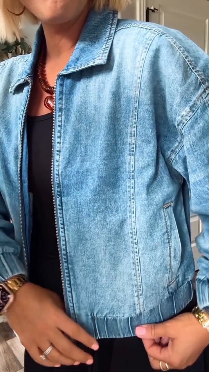 Valentina | Timeless Denim Jacket with Zip