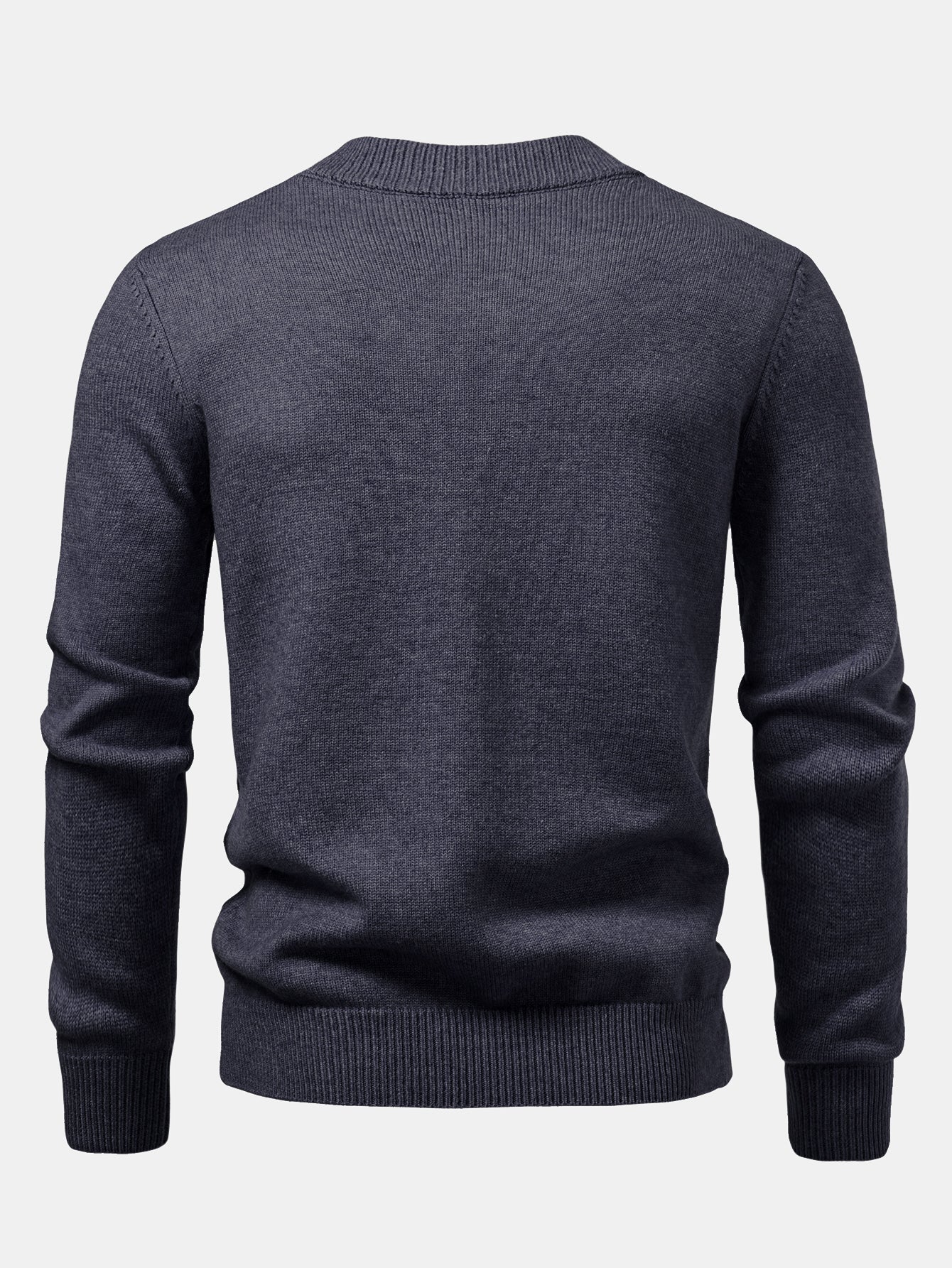 Heavyweight Stripe Mock Neck Knit Sweater