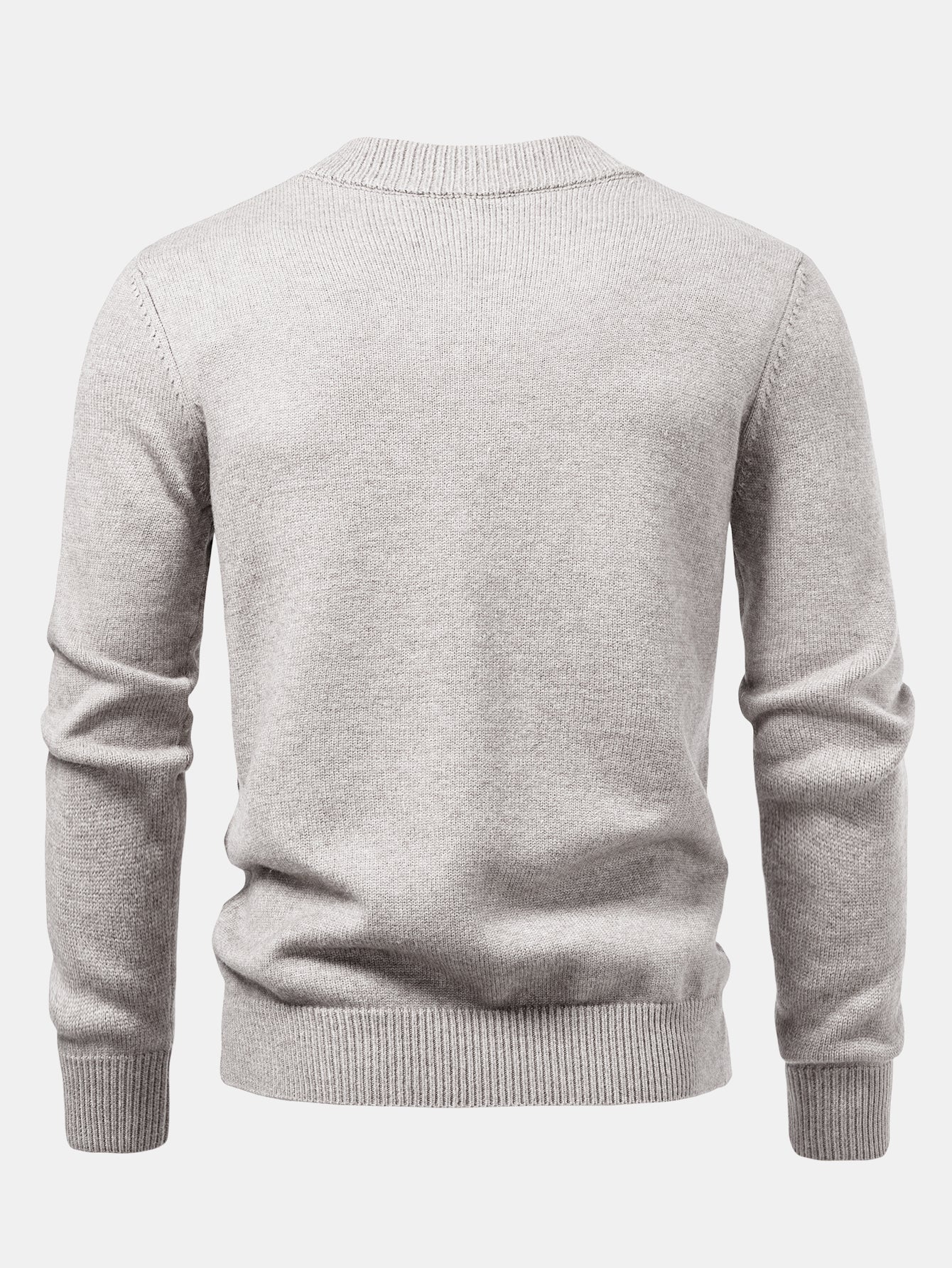 Heavyweight Stripe Mock Neck Knit Sweater