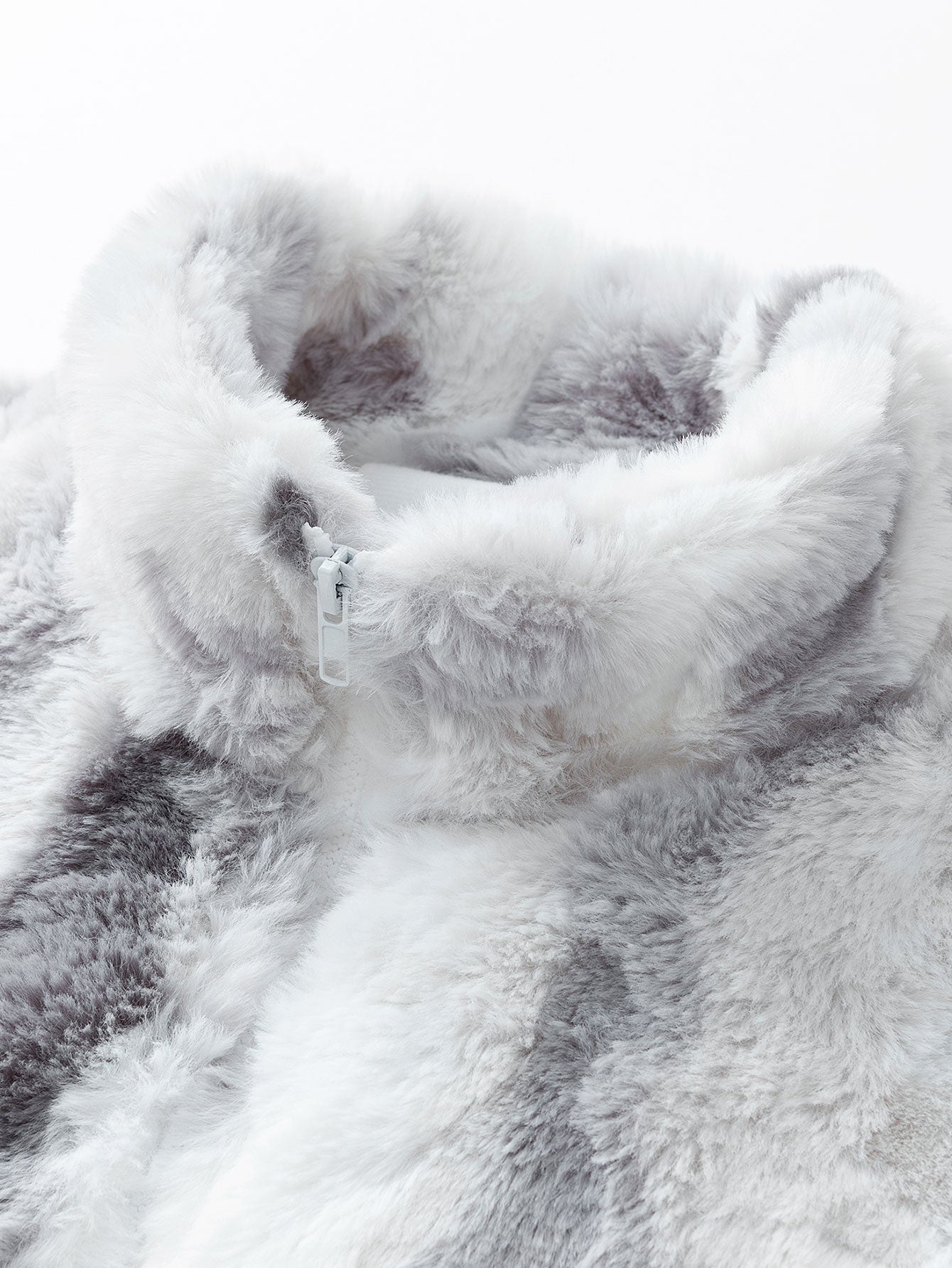 Faux Fur Zip-Up Jacket