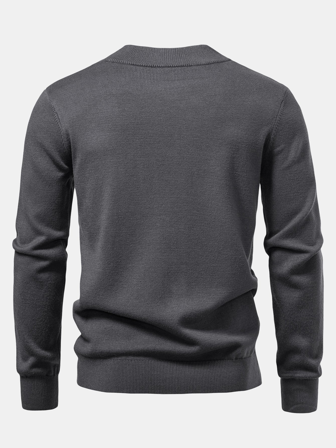 Geometric Jacquard Mock Neck Sweater