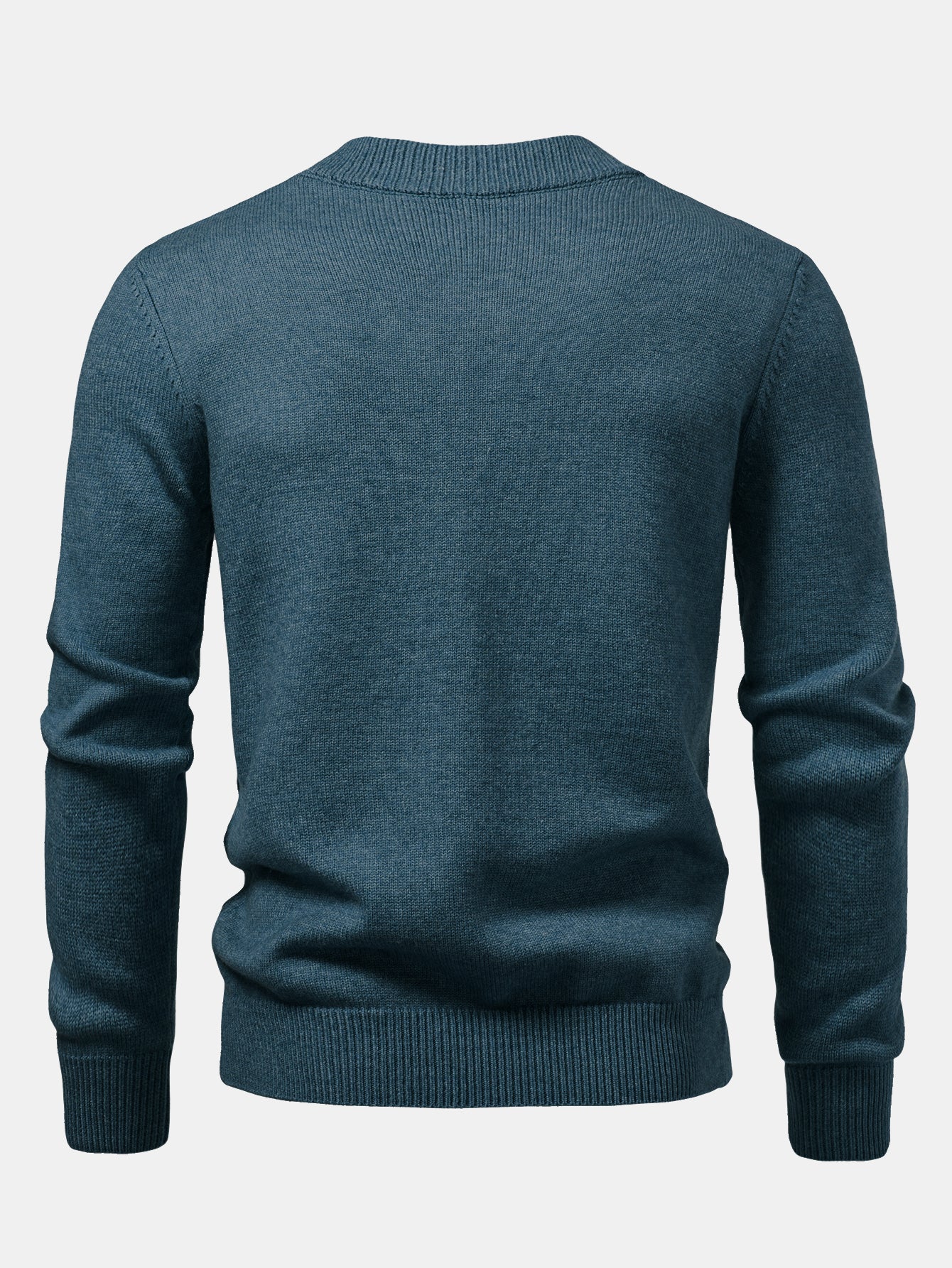 Heavyweight Stripe Mock Neck Knit Sweater