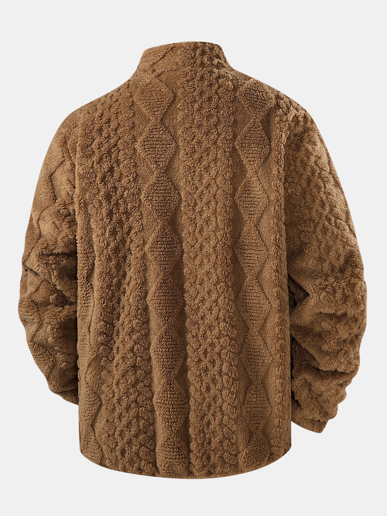 Geometric Jacquard Teddy Jacket