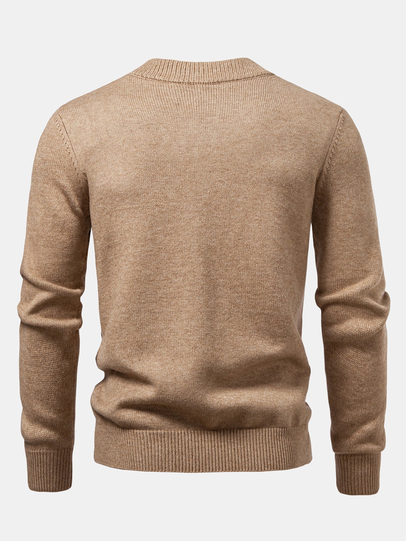 Heavyweight Stripe Mock Neck Knit Sweater