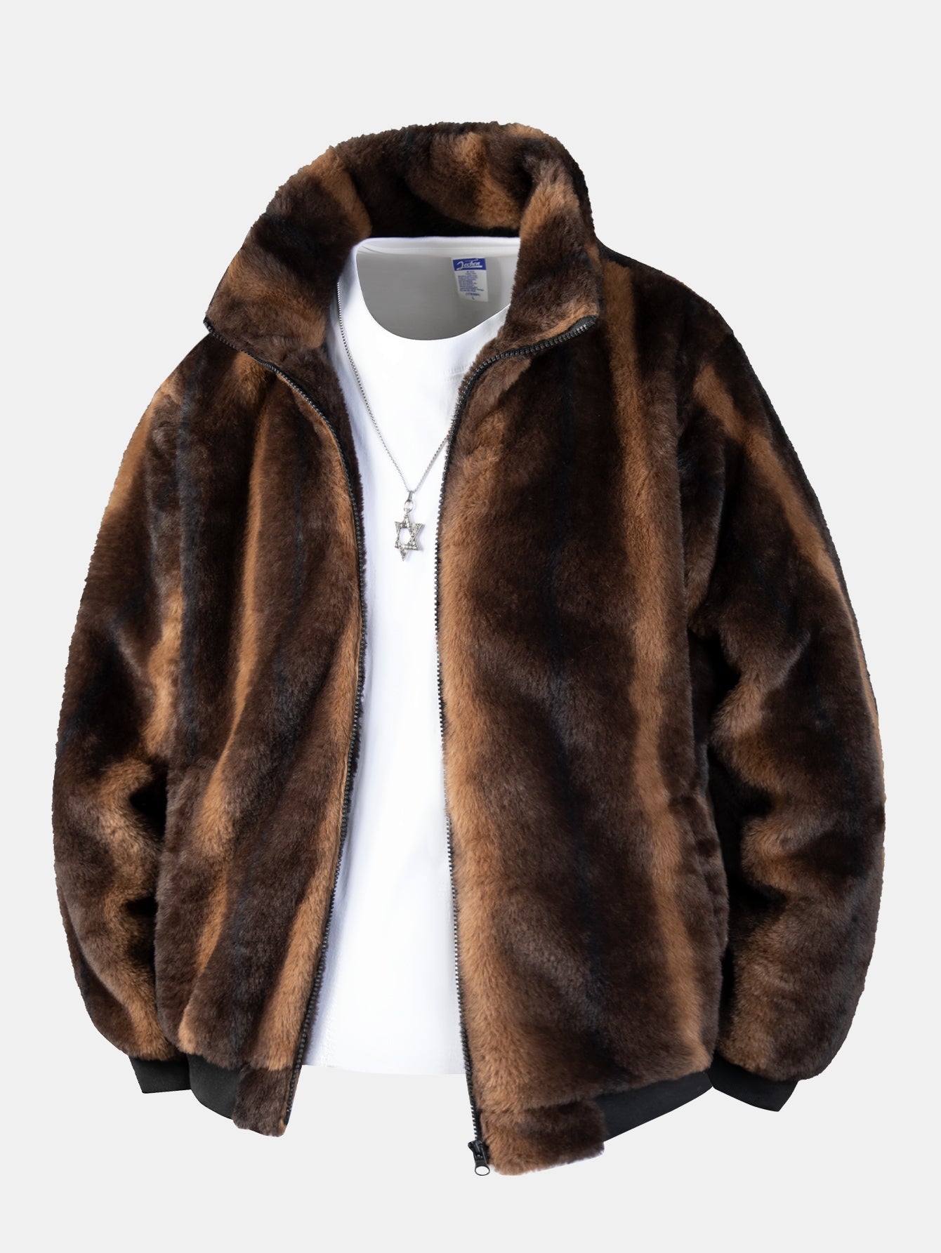 Faux Fur Zipper Jacket