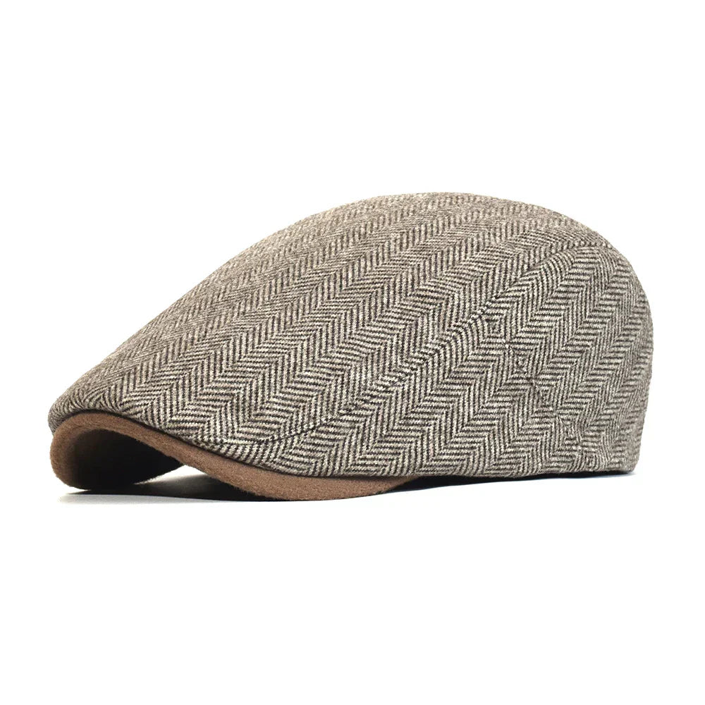 Chester Herringbone Newsboy Cap
