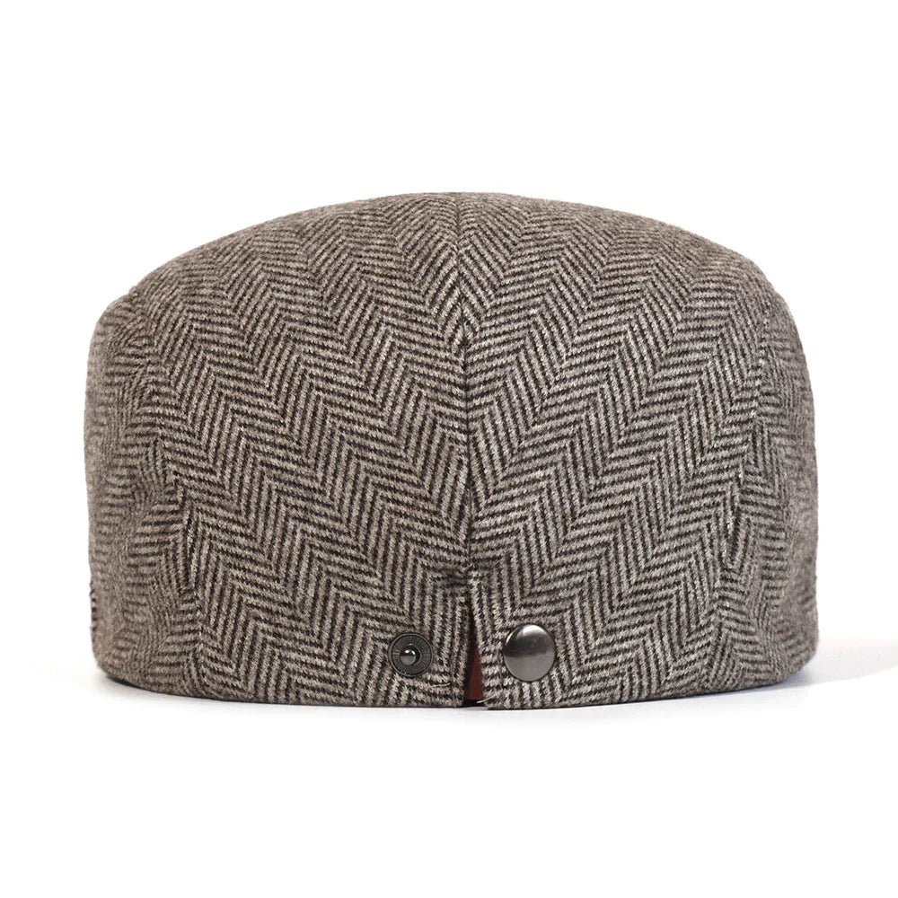 Chester Herringbone Newsboy Cap