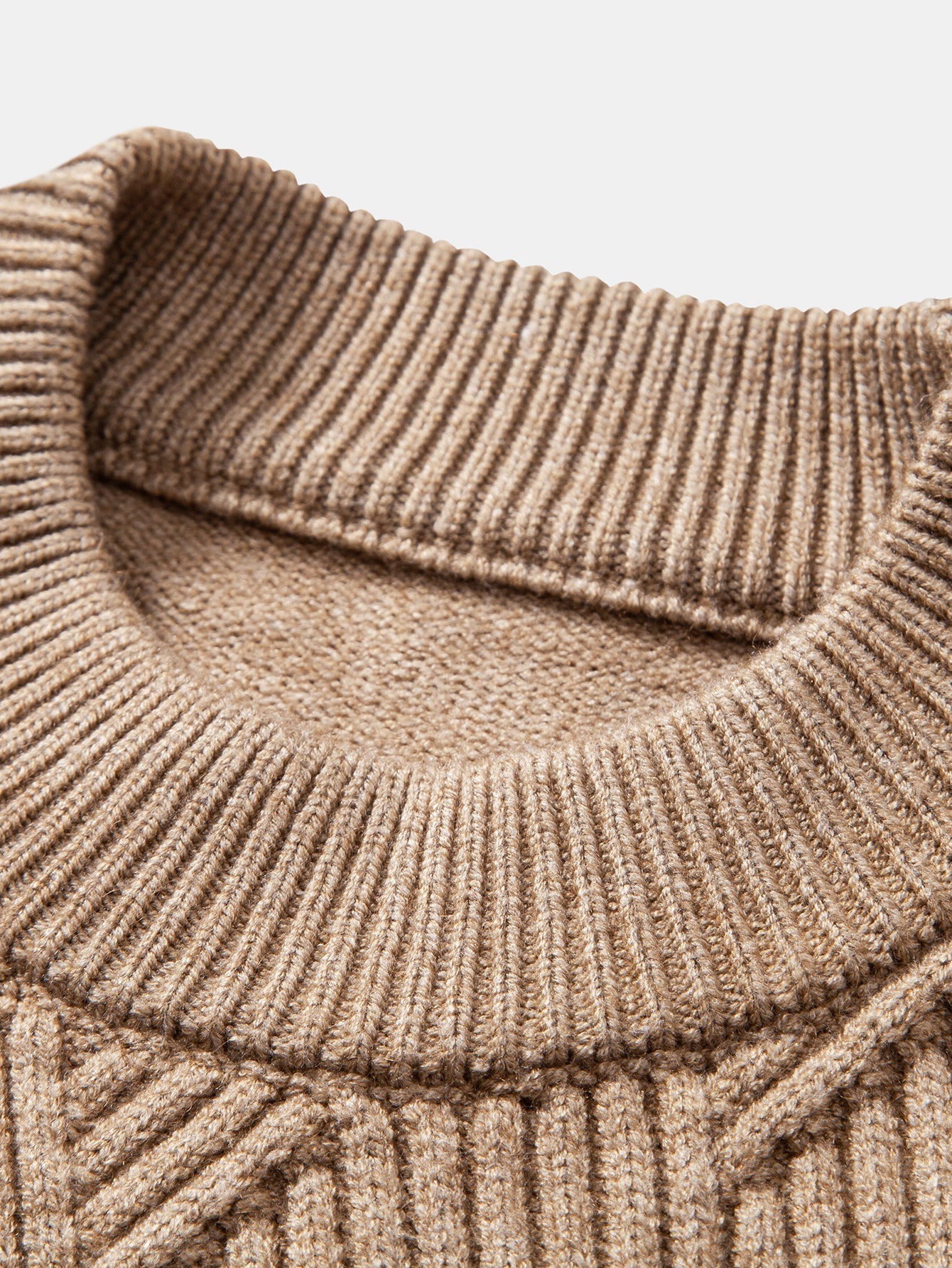 Heavyweight Stripe Mock Neck Knit Sweater