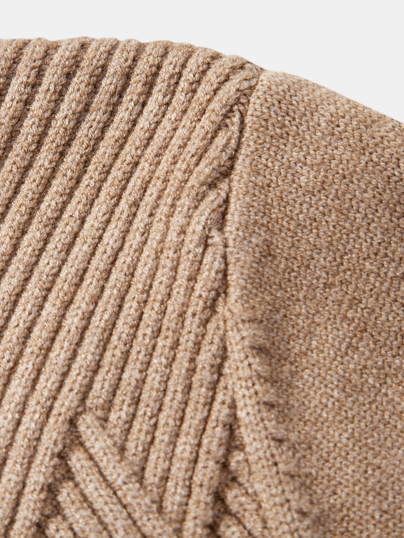 Heavyweight Stripe Mock Neck Knit Sweater