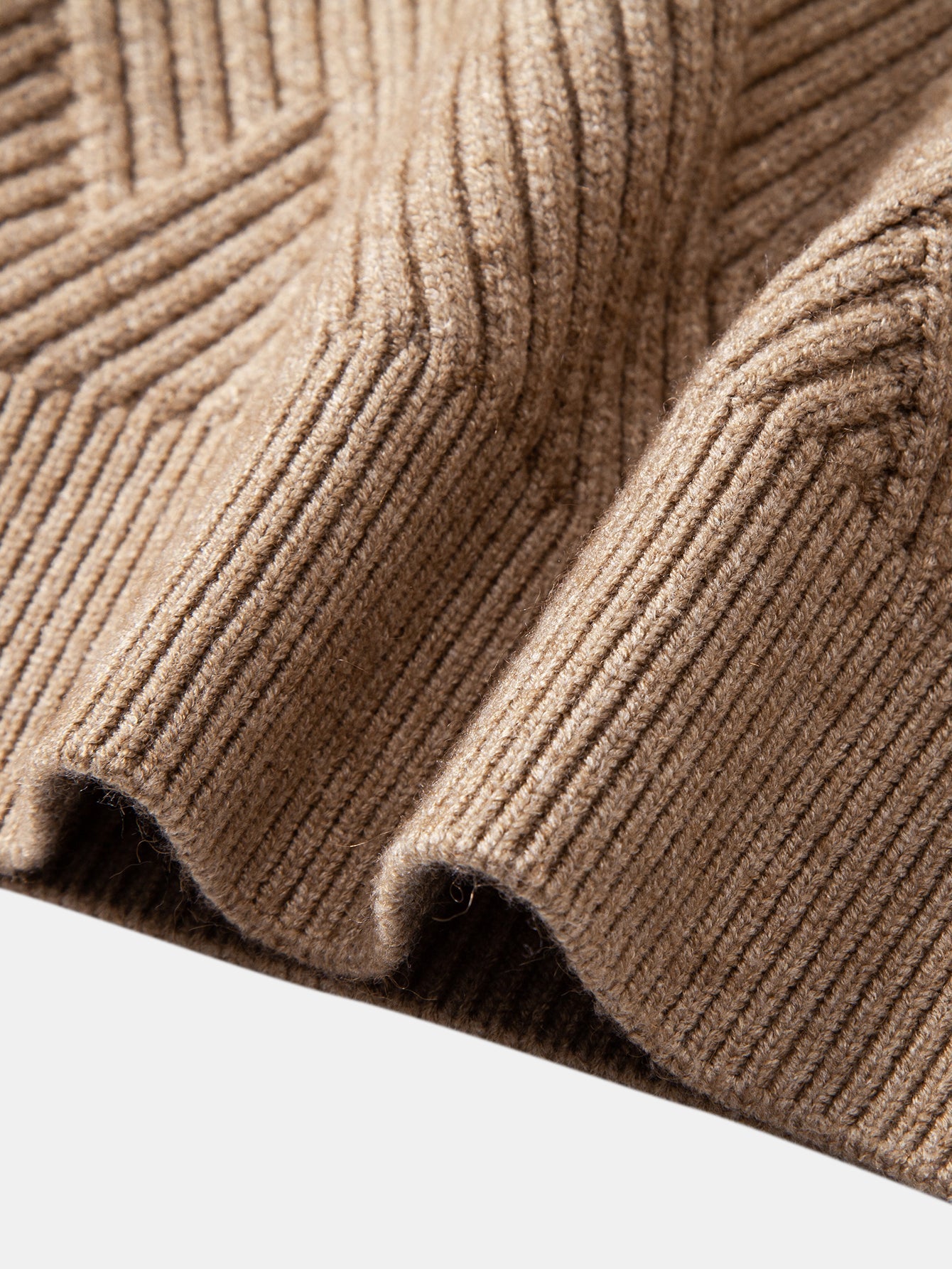 Heavyweight Stripe Mock Neck Knit Sweater