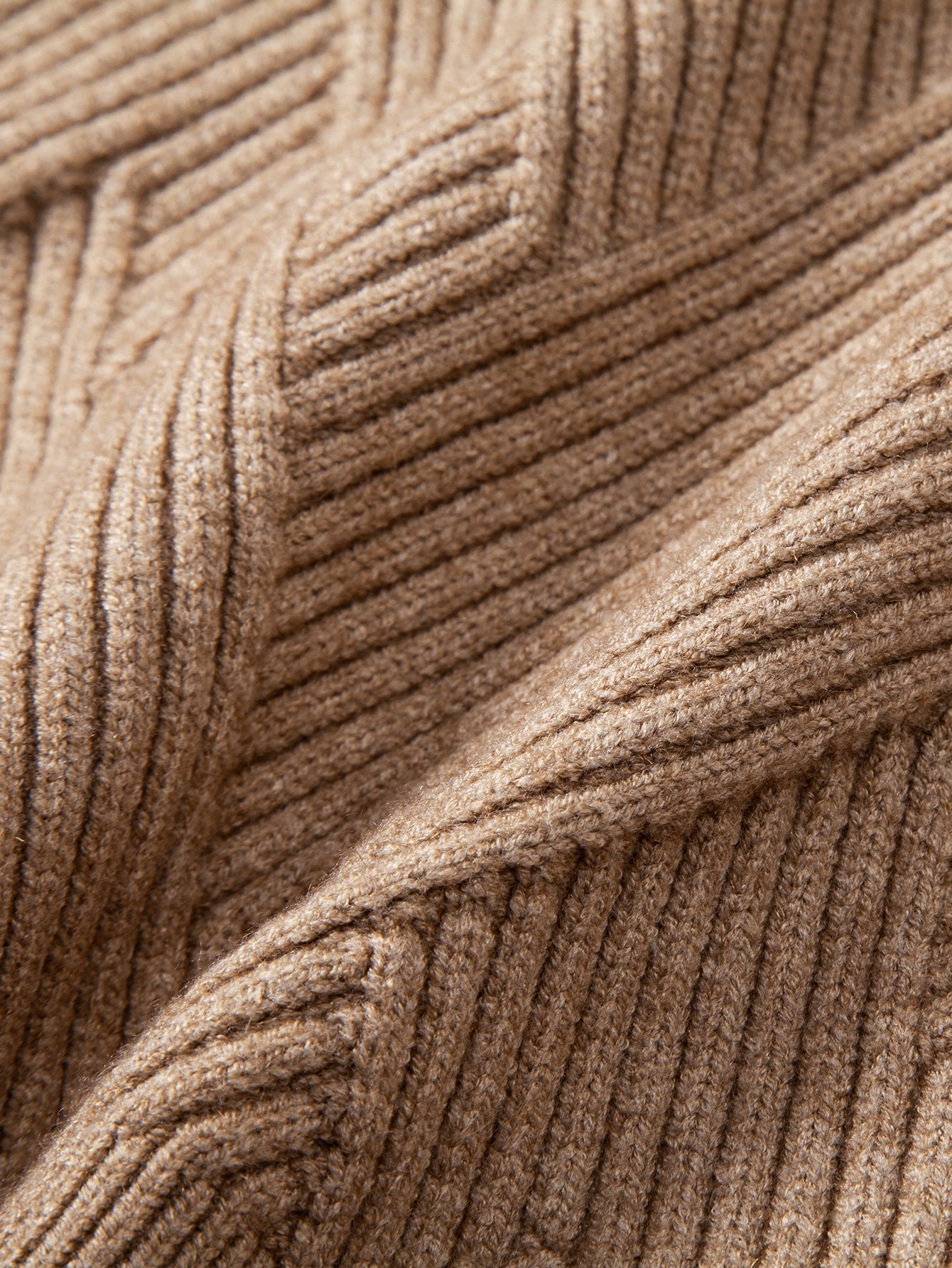 Heavyweight Stripe Mock Neck Knit Sweater