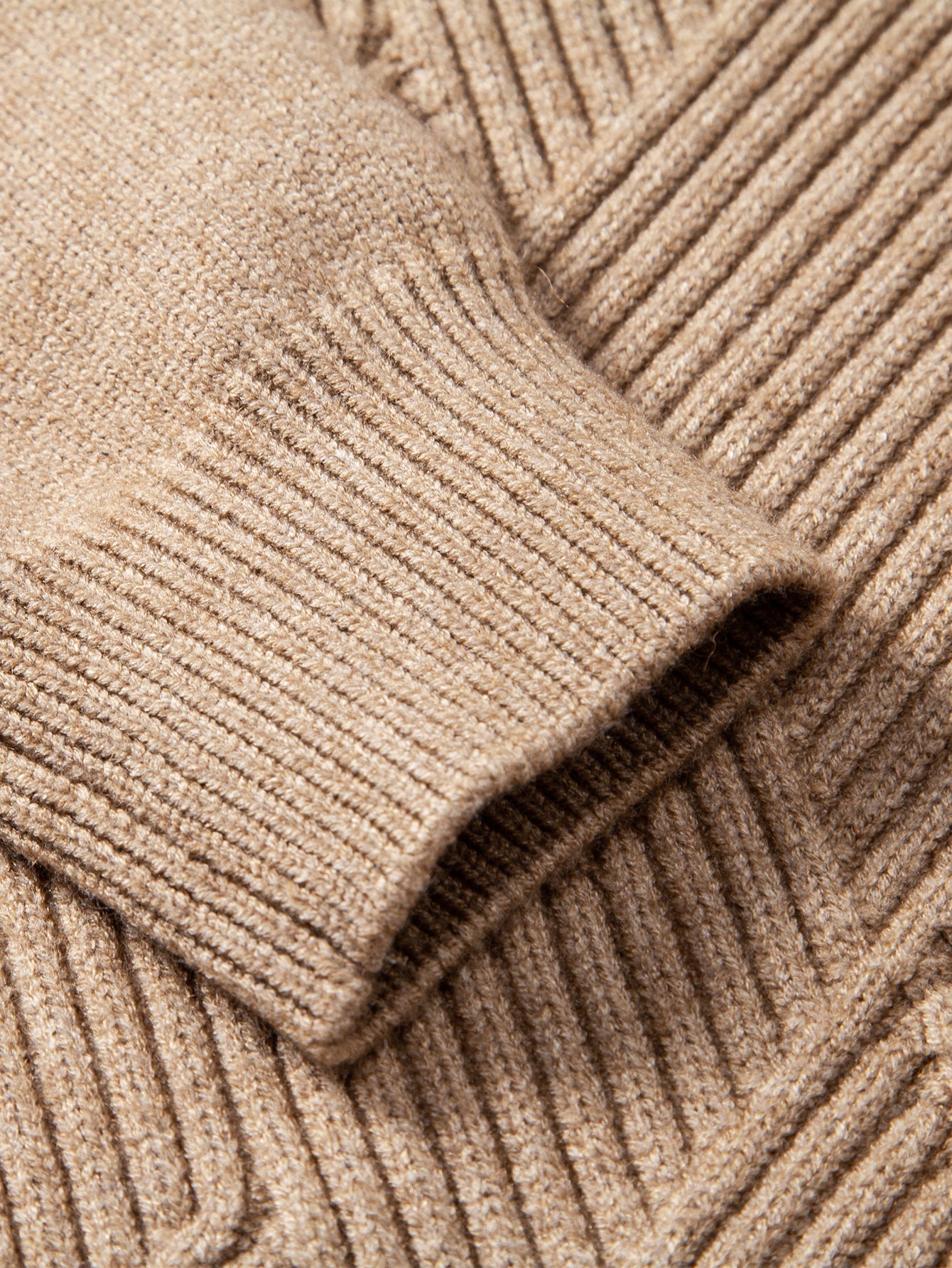 Heavyweight Stripe Mock Neck Knit Sweater