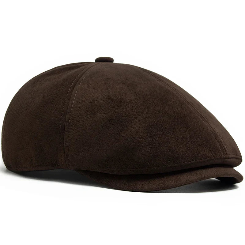 Camden PU Leather Newsboy Cap