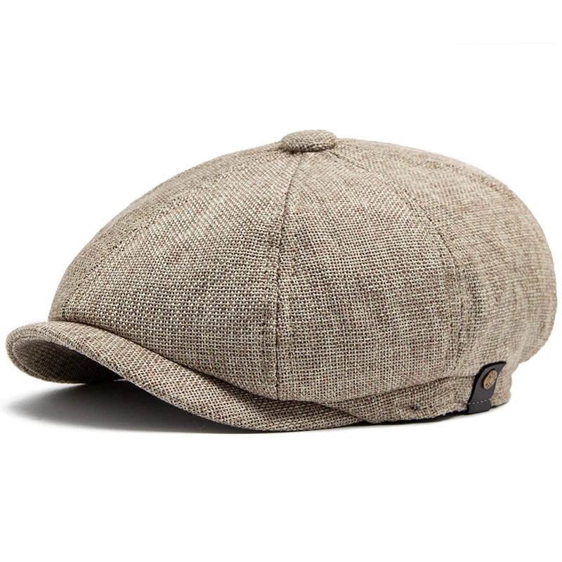 Brighton Linen Newsboy Cap