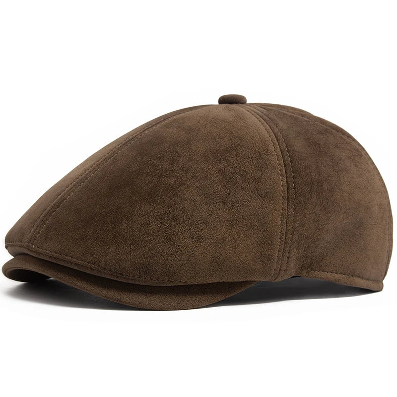 Camden PU Leather Newsboy Cap