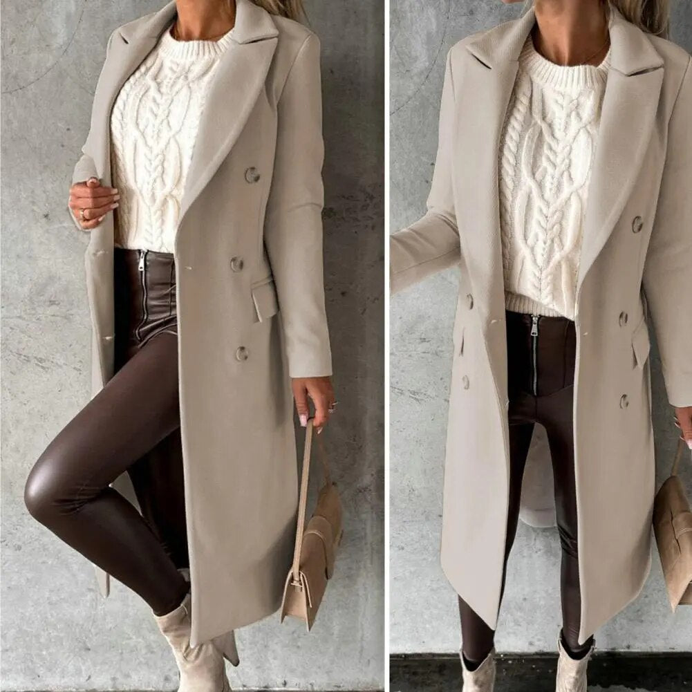 DESIREE | Long Double-Breasted Coat