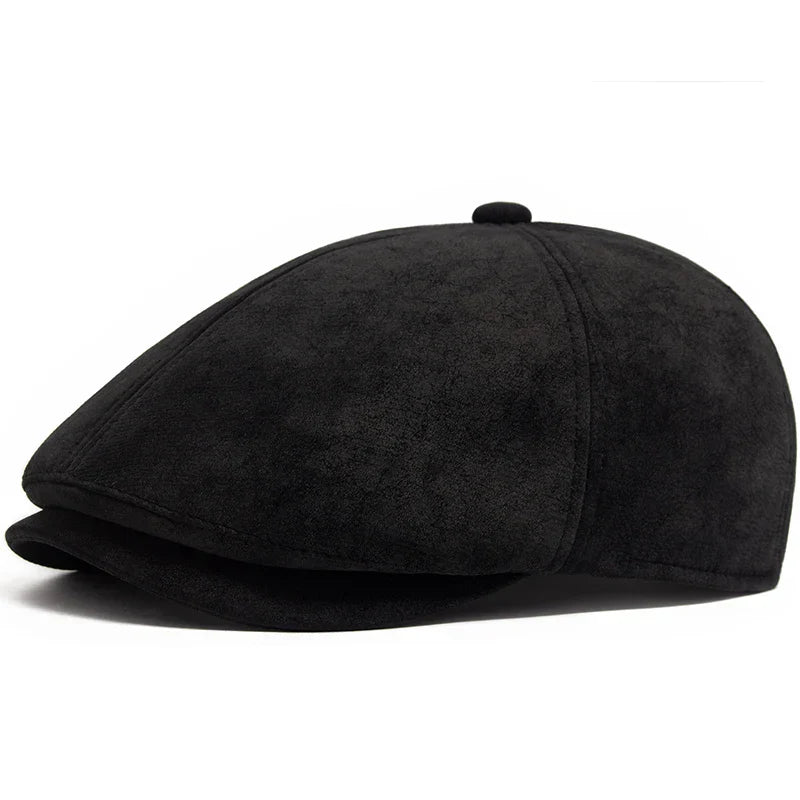 Camden PU Leather Newsboy Cap