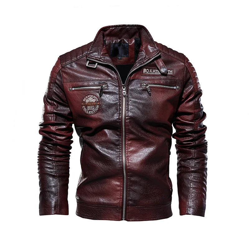 Alexandre™ - Vintage Brown Biker Jacket
