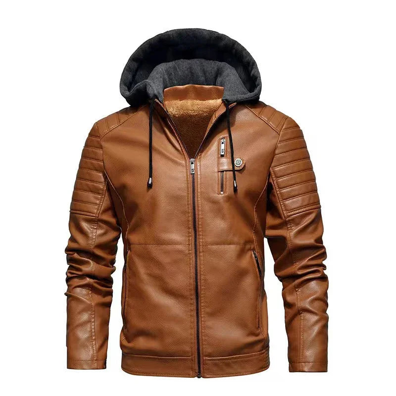Enzo™ - Biker Jacket with Removable Hood