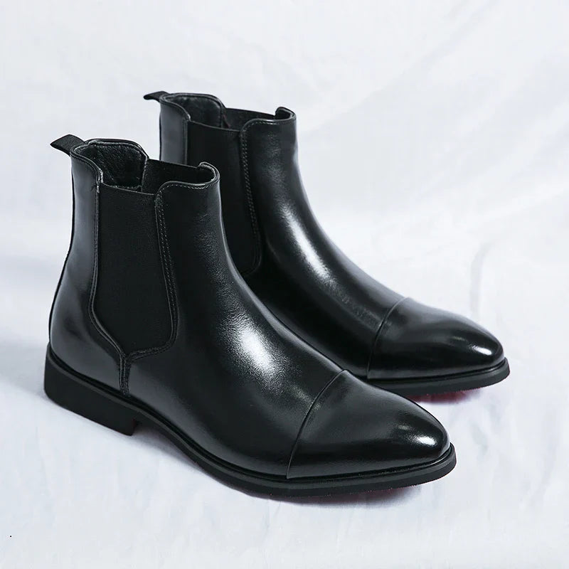 Annibale Carracci Leather Chelsea Boots