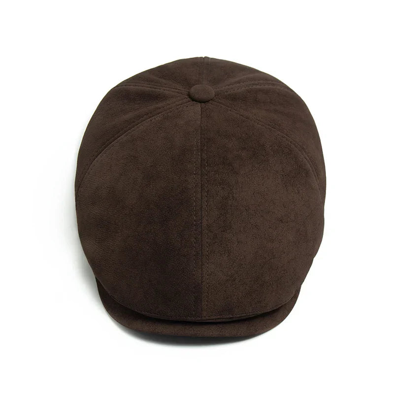 Camden PU Leather Newsboy Cap