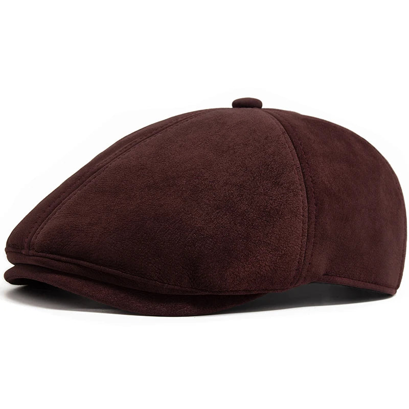 Camden PU Leather Newsboy Cap