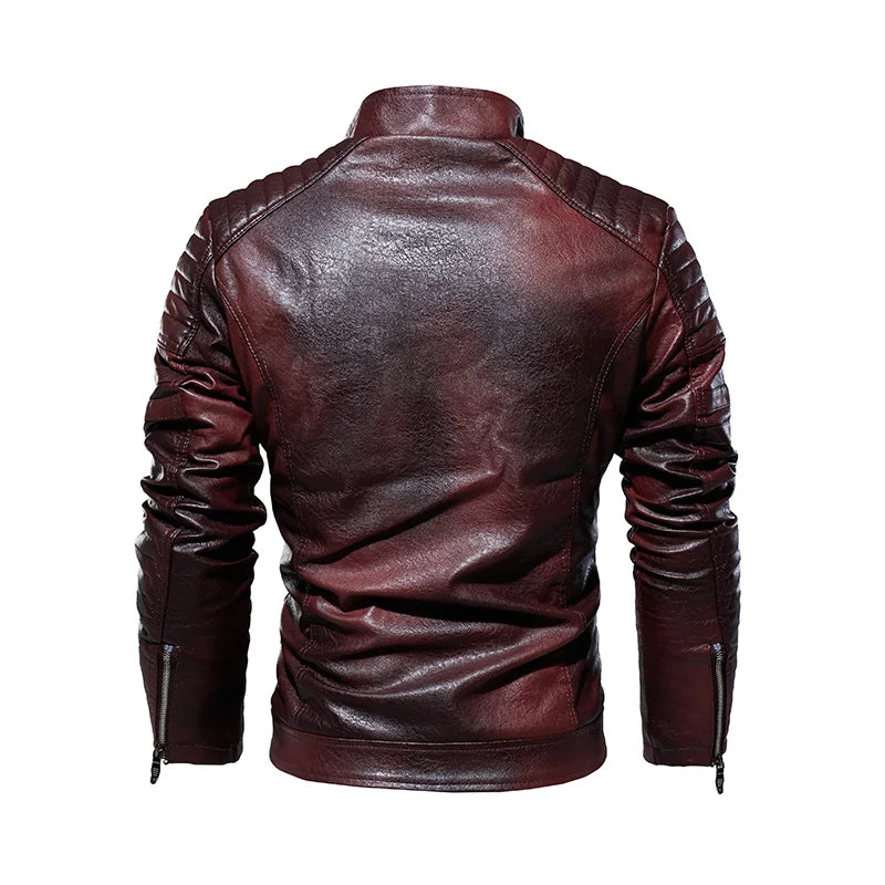 Alexandre™ - Vintage Brown Biker Jacket