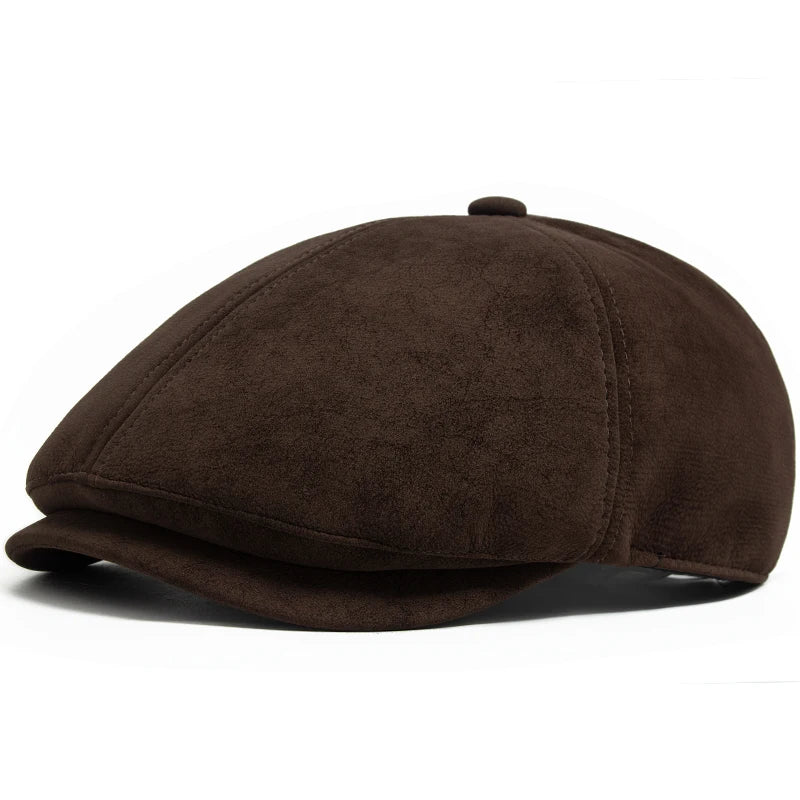 Camden PU Leather Newsboy Cap