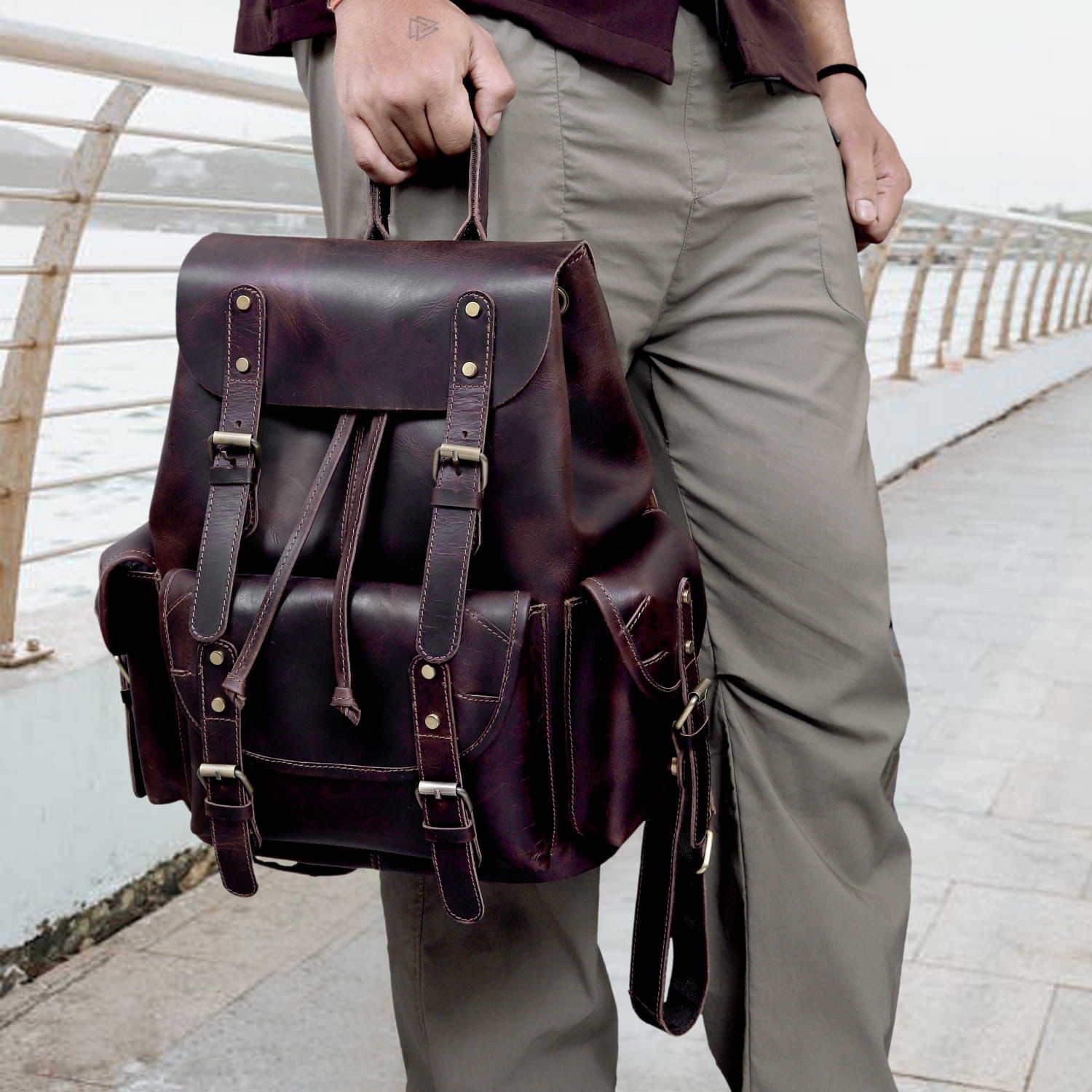 Dakota Buffalo Leather Backpack