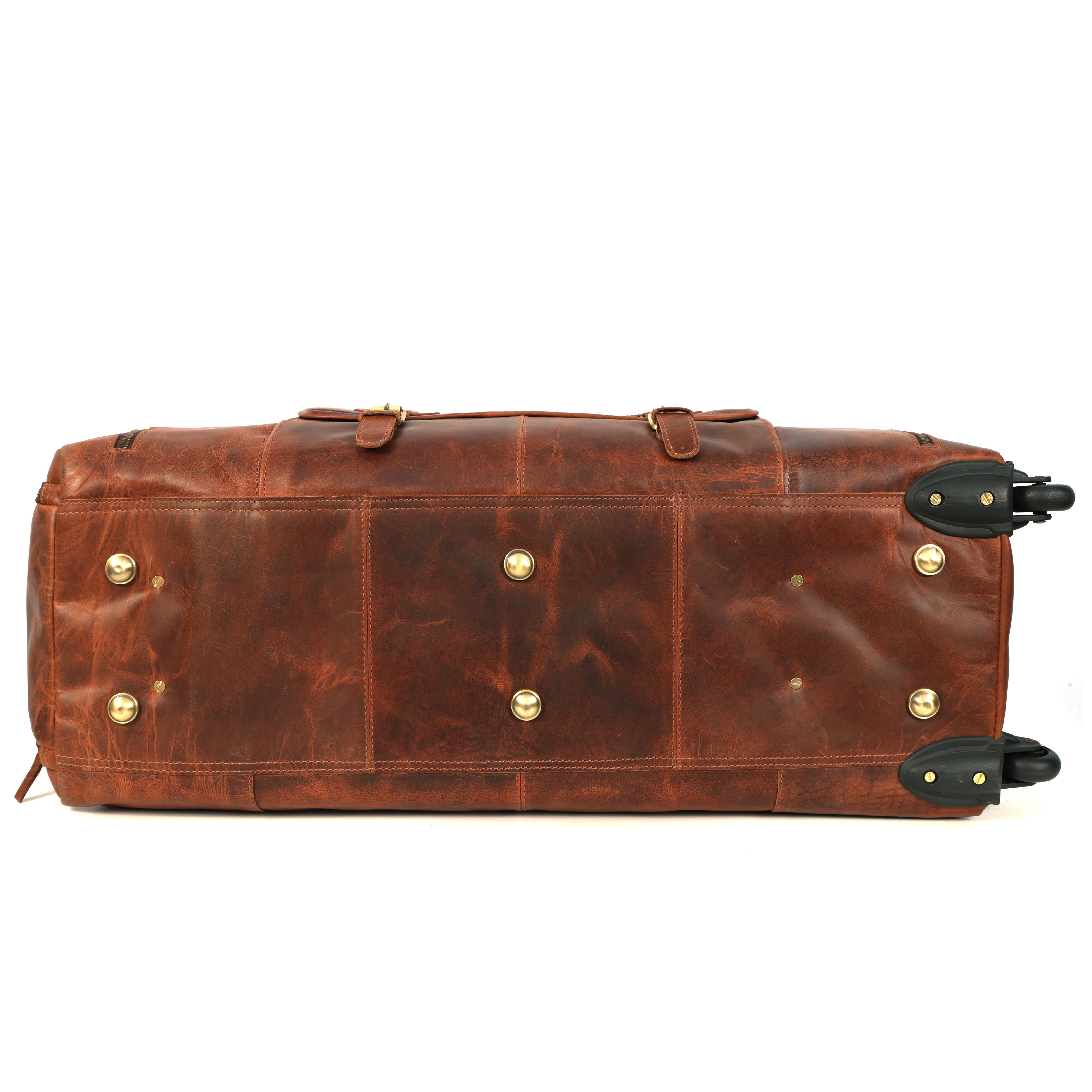 Arden Leather Duffel Bag With Wheels