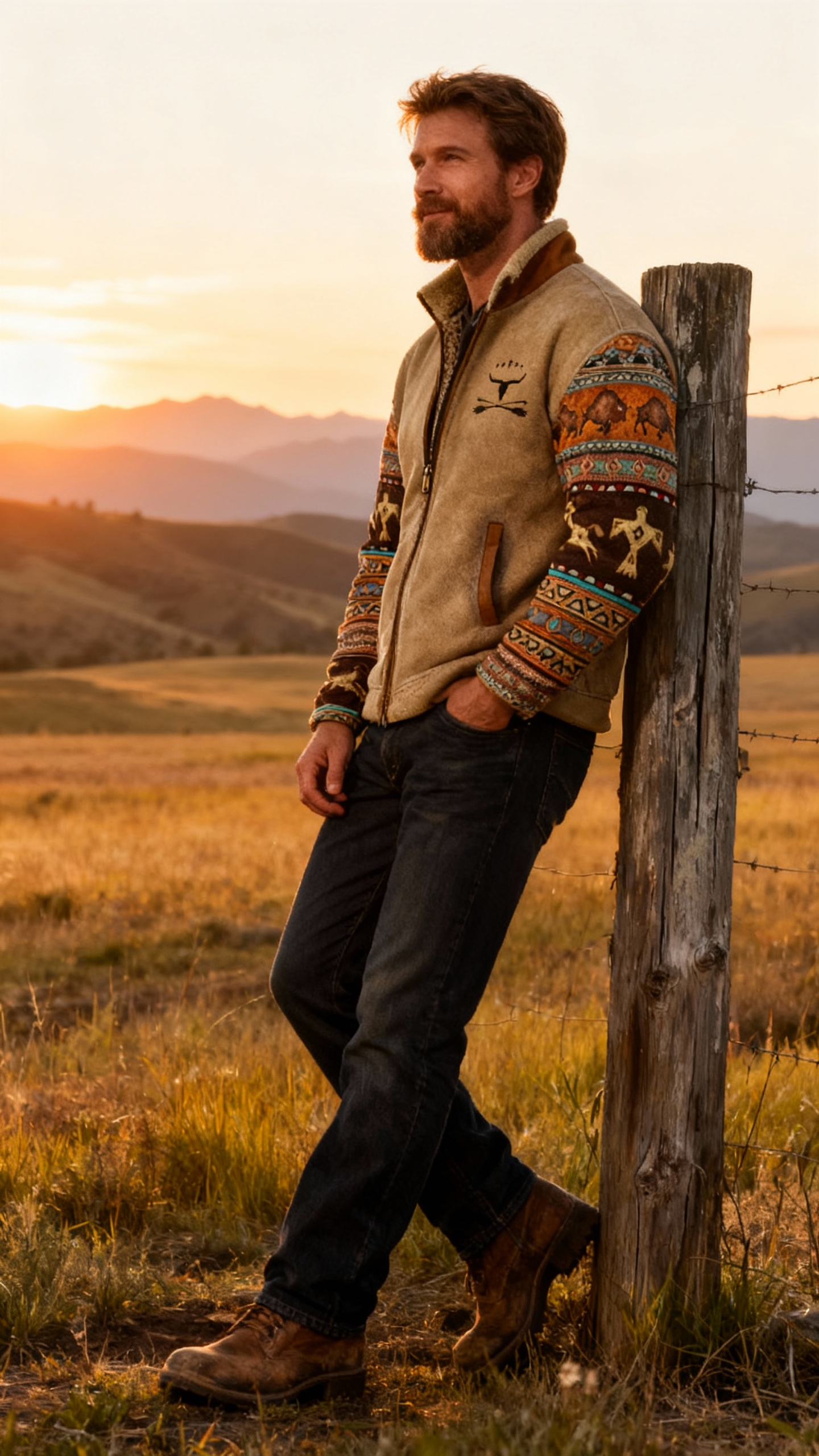 Buffalo | Casual fleece jacket with thermal lining