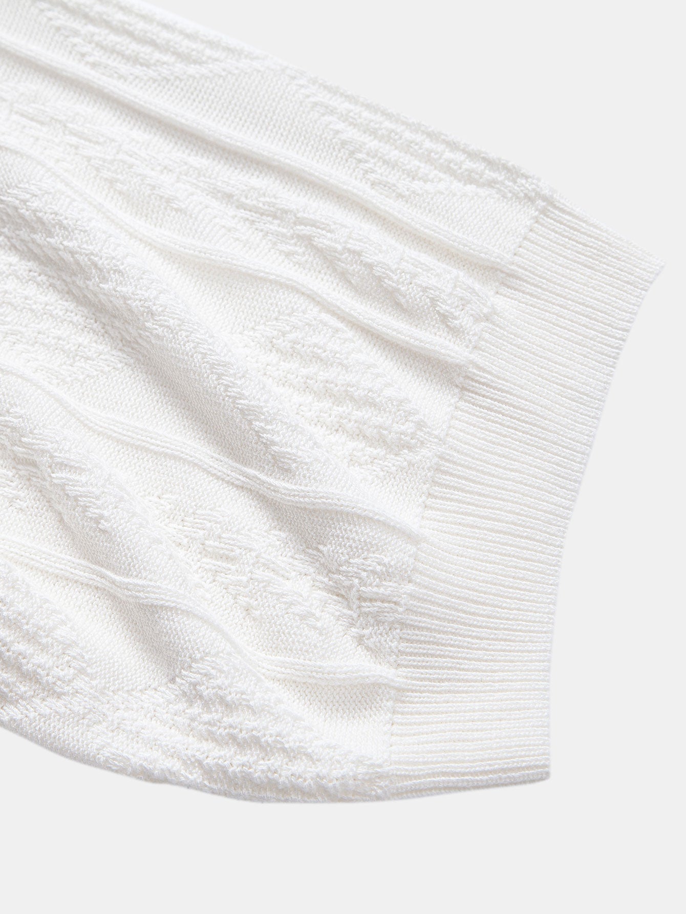 Geometric Jacquard Knitted Polo Shirt