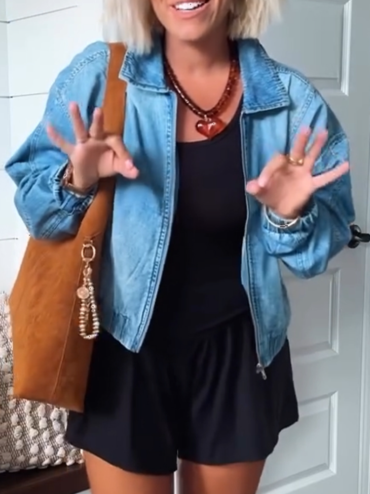 Valentina | Timeless Denim Jacket with Zip