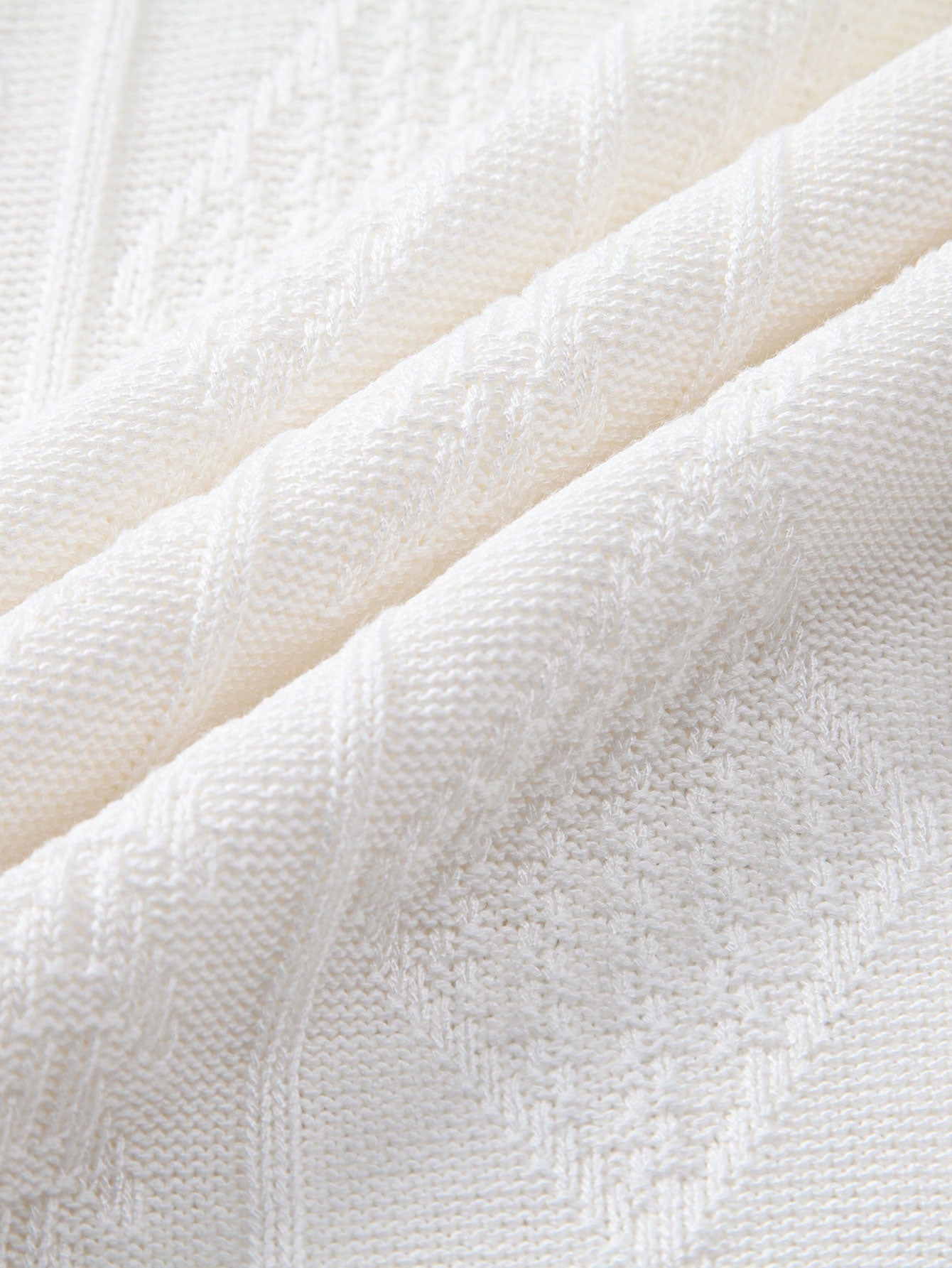 Geometric Jacquard Knitted Polo Shirt