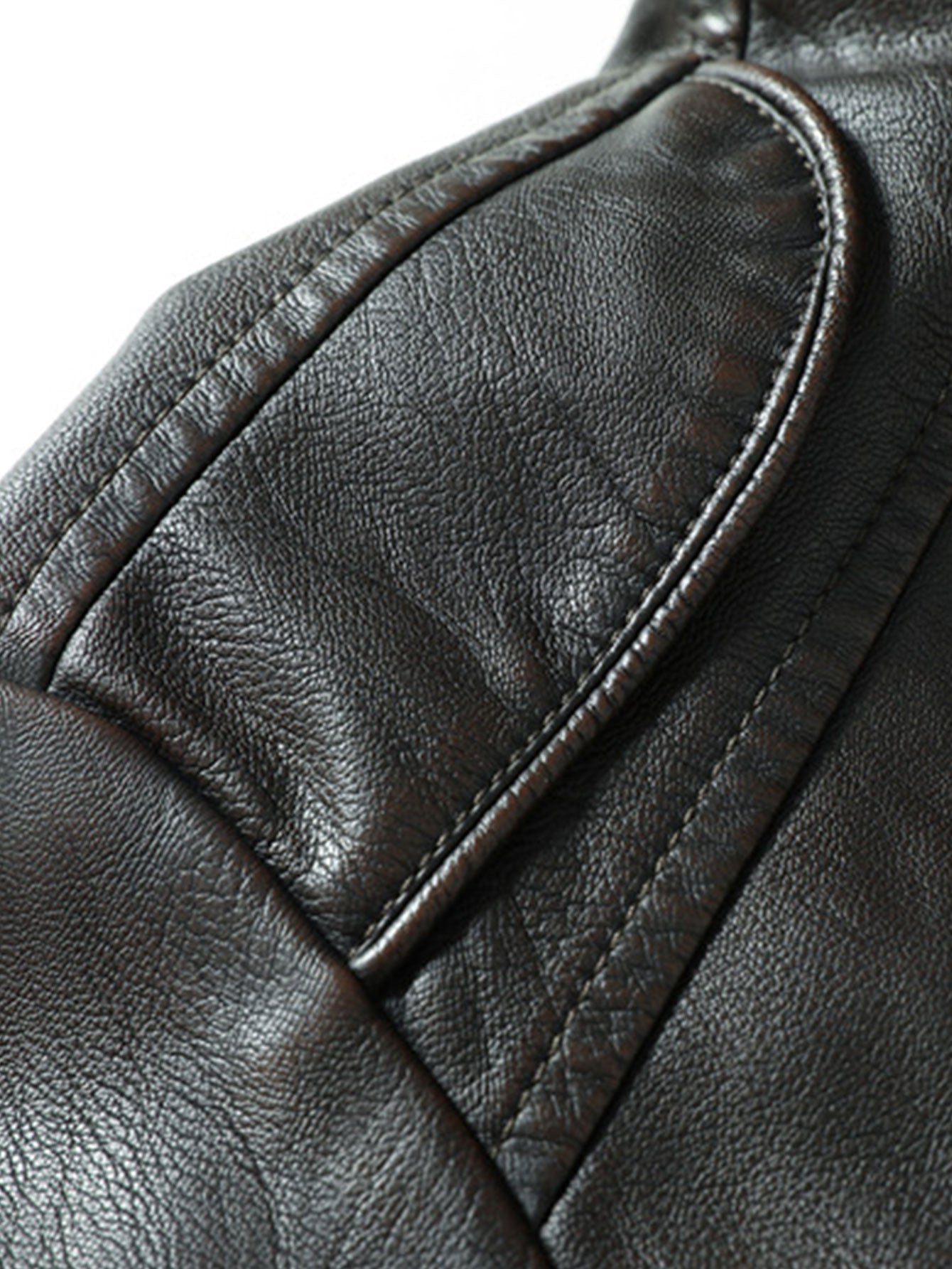 2 In 1 PU Leather Jacket With Detachable Hood