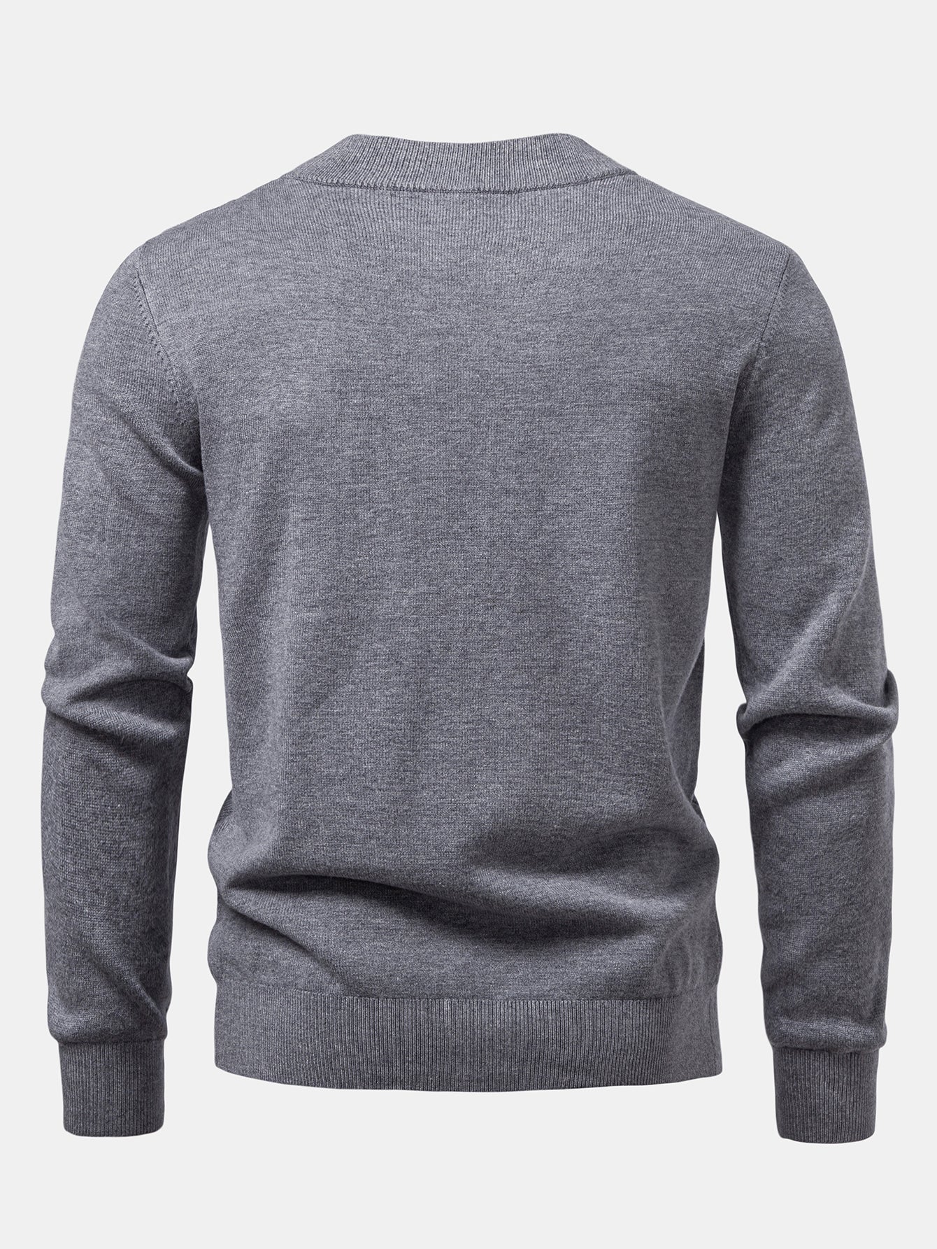 Geometric Jacquard Mock Neck Sweater