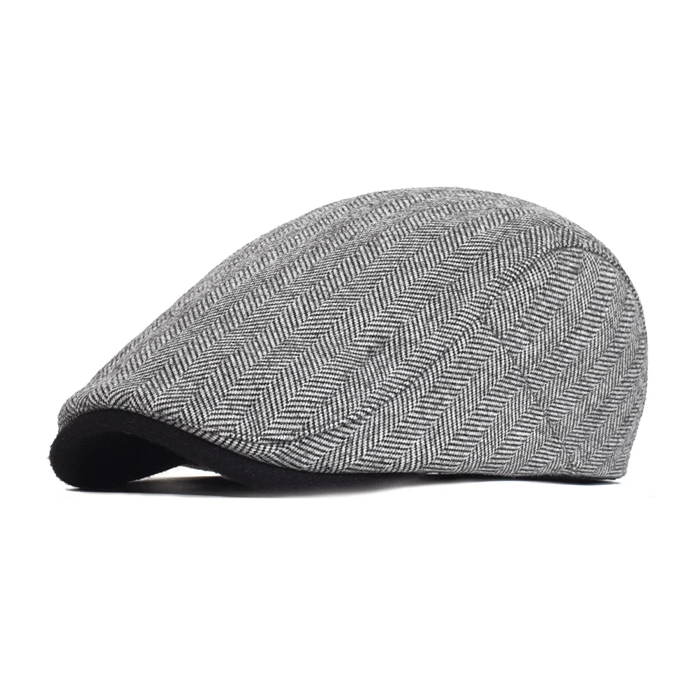 Chester Herringbone Newsboy Cap