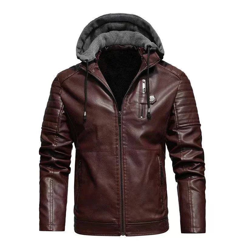 Enzo™ - Biker Jacket with Removable Hood