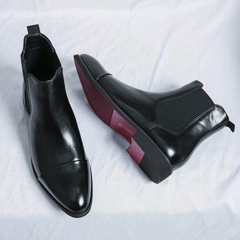 Annibale Carracci Leather Chelsea Boots