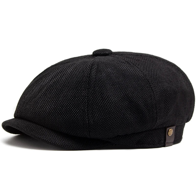 Brighton Linen Newsboy Cap