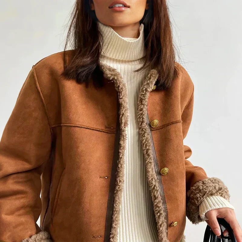 Charlie | Shearling jacket with buttons
