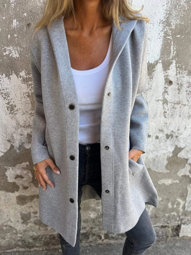 Anya | Cardigan with Buttons and Hood