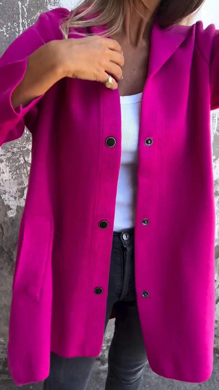 Anya | Cardigan with Buttons and Hood